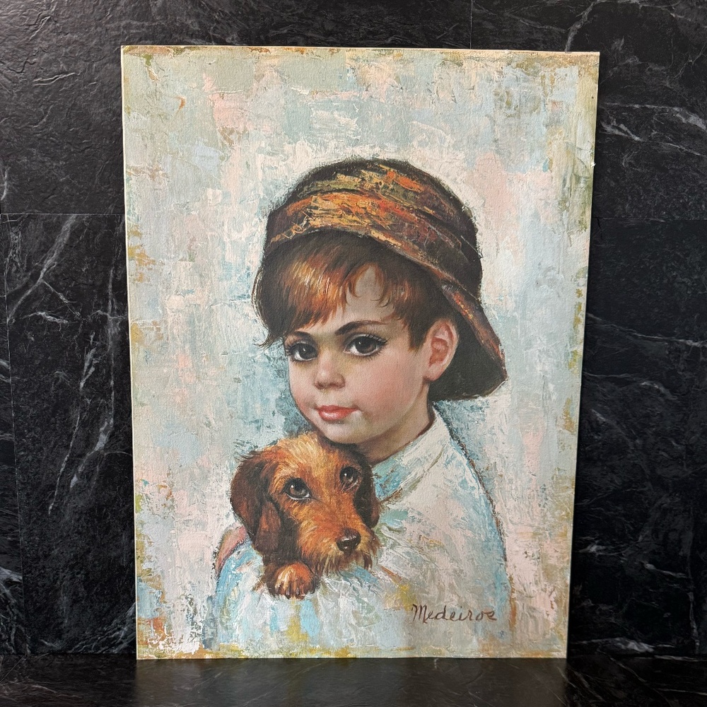MEDEIROS Unframed Print of Boy with Dog